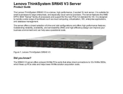 ThinkSystem SR645 V3 Server
